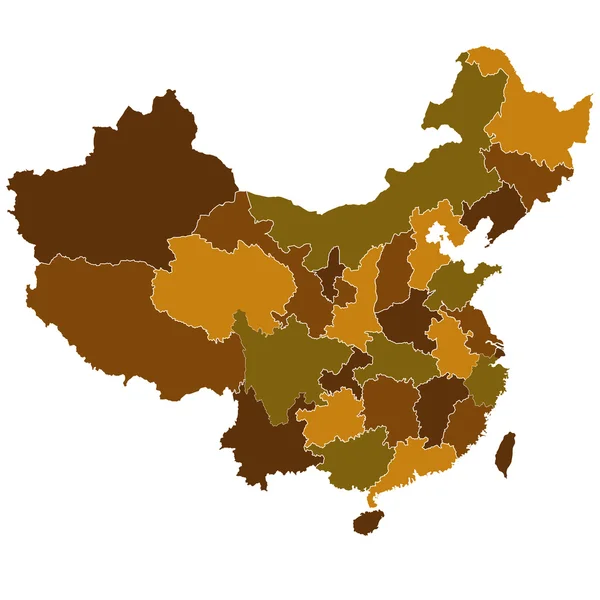 China　maps — Stock Vector